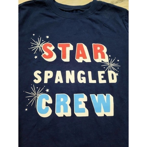 Carter's Star Spangled Crew Blue T-Shirt Size 8 NWT - Picture 2 of 5